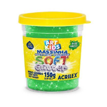 MASSA DE MODELAR C/ GLITTER VERDE