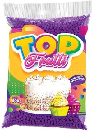CONFEITO DECORATIVO ROXO 500 GR