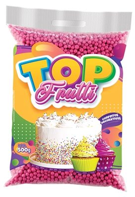CONFEITO DECORATIVO ROSA 500 GR