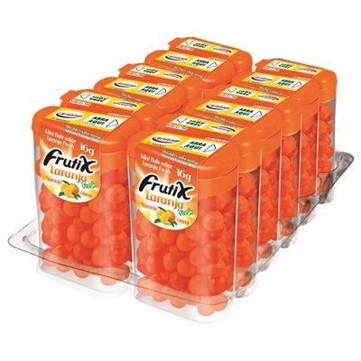 CONFEITO FRUTIX LARANJA DP C/12 UN