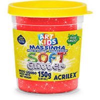 MASSA DE MODELAR C/ GLITTER VERMELHO