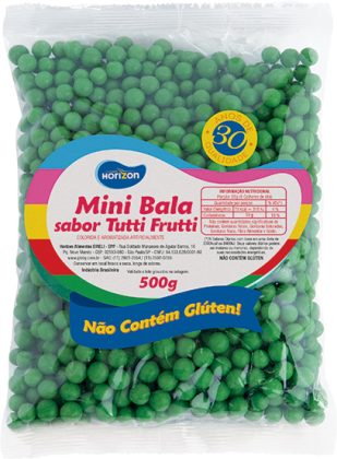 BALA SABOR TUTTI FRUTTI VERDE 500 GR