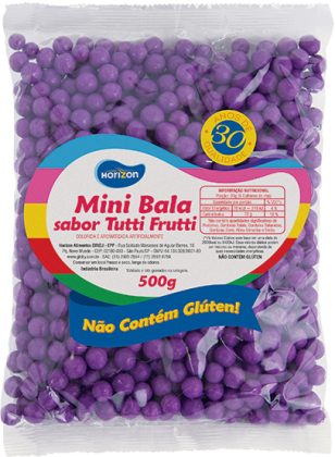 BALA SABOR TUTTI FRUTTI ROXA 500 GR