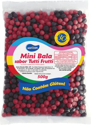 BALA SABOR TUTTI FRUTTI VERMELHA C/