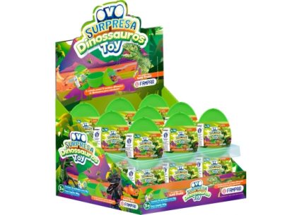 OVO SURPRESA DINOSSAURO TOY DP C/ 18