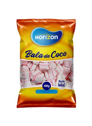 BALA DE COCO ROSA C/ BRANCA 400 GR