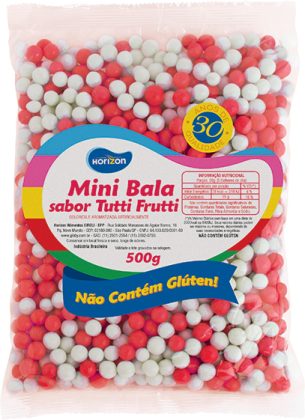 BALA SABOR TUTTI FRUTTI VERMELHA C/