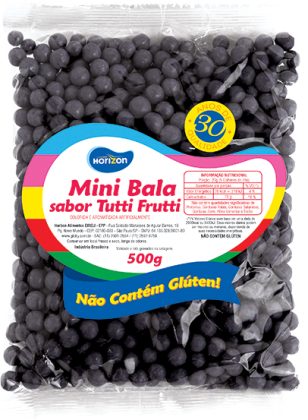 BALA SABOR TUTTI FRUTTI PRETA 500 GR