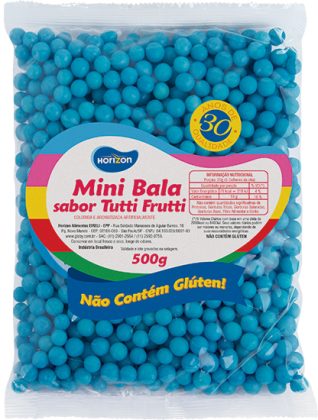 BALA SABOR TUTTI FRUTTI AZUL 500 GR