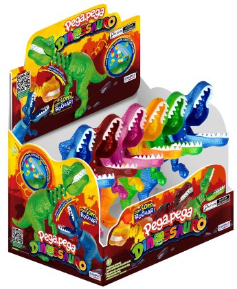 CONFEITO PEGA PEGA DINOSSAURO C/06 U