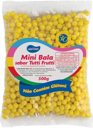 BALA SABOR TUTTI FRUTTI AMARELA 500