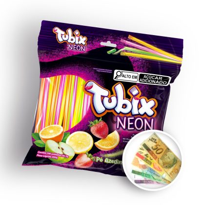 TUBIX NEON COM DINHEIRINHO PACOTE C/