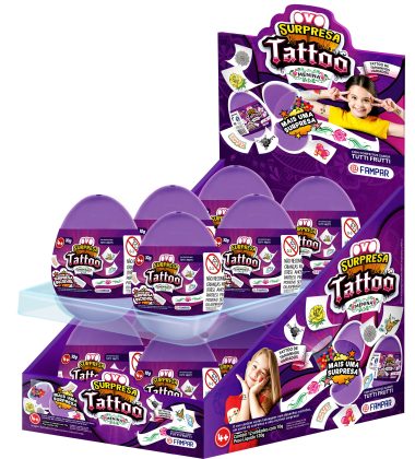 OVO SURPRESA TATTOO MENINA DP C/12 U