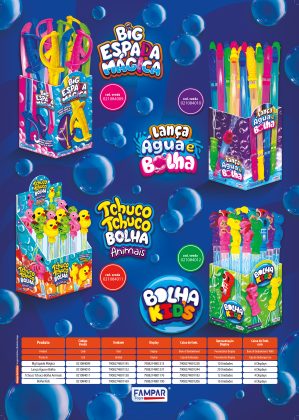 BOLHAS BIG ESPADA MAGICA, LANCA AGUA, TCHUCO TCHUCO, ANIMAIS E KIDS