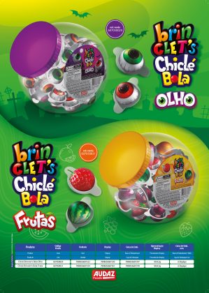 Chicle Brinclets Bola Fruta e Olho
