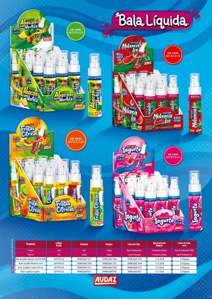 BALA LIQUIDA ABACAXI, CITRICA, MELANCIA, IOGURT